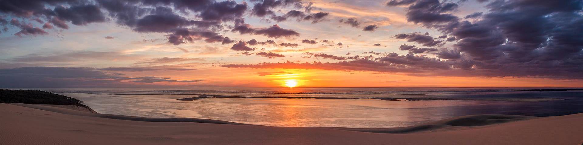 coucher soleil - dune du pilat