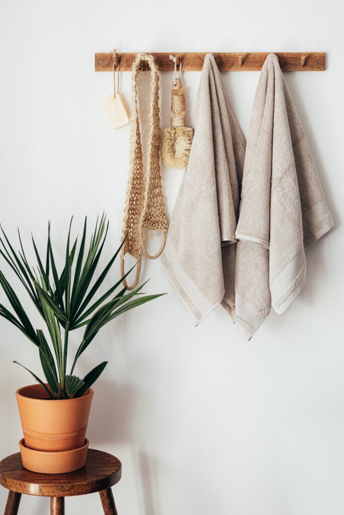 porte serviette en bois