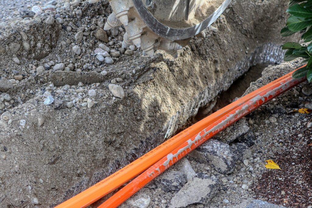 travaux installation fibre optique